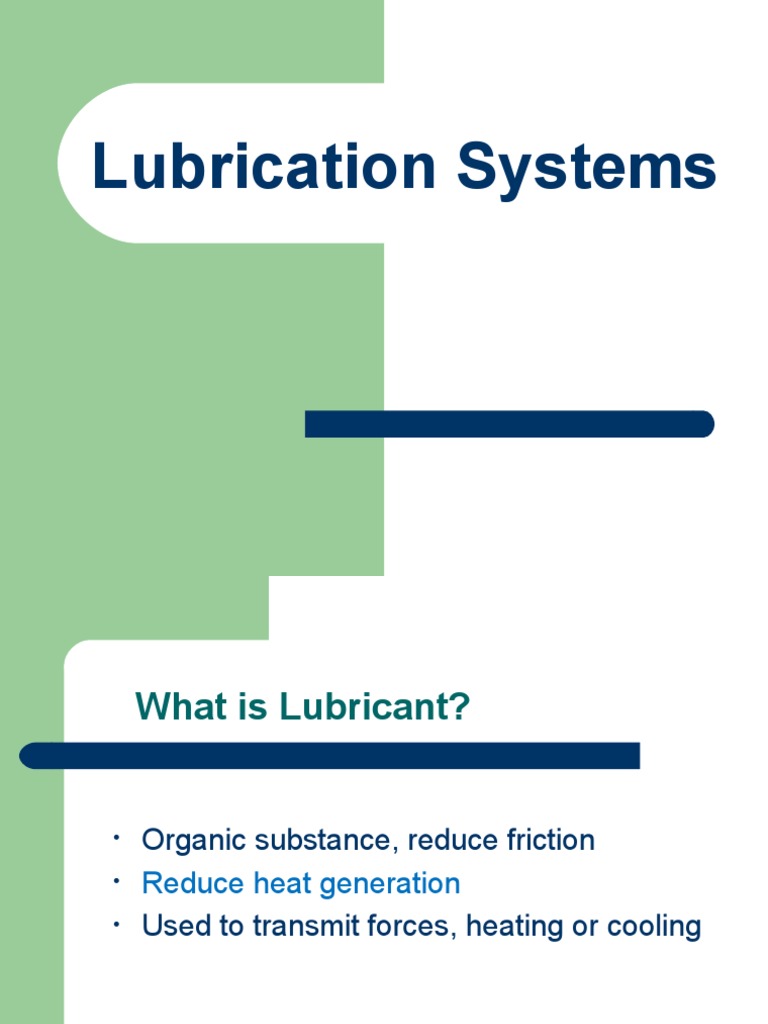 Automotive Lubrication System PDF Lubricant Vehicle Parts