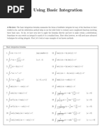 Section 8.1: Using Basic Integration Formulas