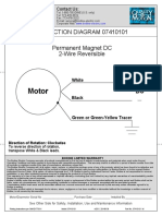 Motor: Permanent Magnet DC 2-Wire Reversible Connection Diagram 07410101
