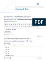 Arithmetic Ability Mock Test: Papers by Our Experts. 1