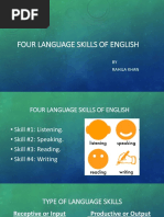 Four Language Skills of English: BY Rahila Khan