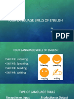 Four Language Skills of English: BY Rahila Khan