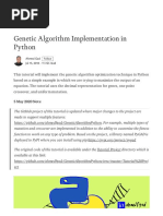 Genetic Algorithm Implementation in Python - by Ahmed Gad - Towards Data Science