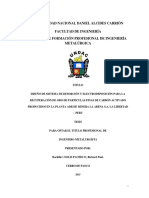 Recuperación de oro de partículas finas de carbón en planta ADR