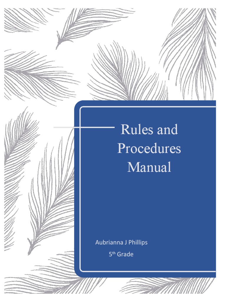 Rules and Procedures Manual | PDF | Teachers | Cognition