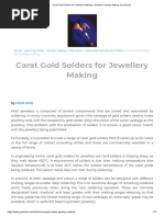 Carat Gold Solders For Jewellery Making - Ganoksin Jewelry Making Community