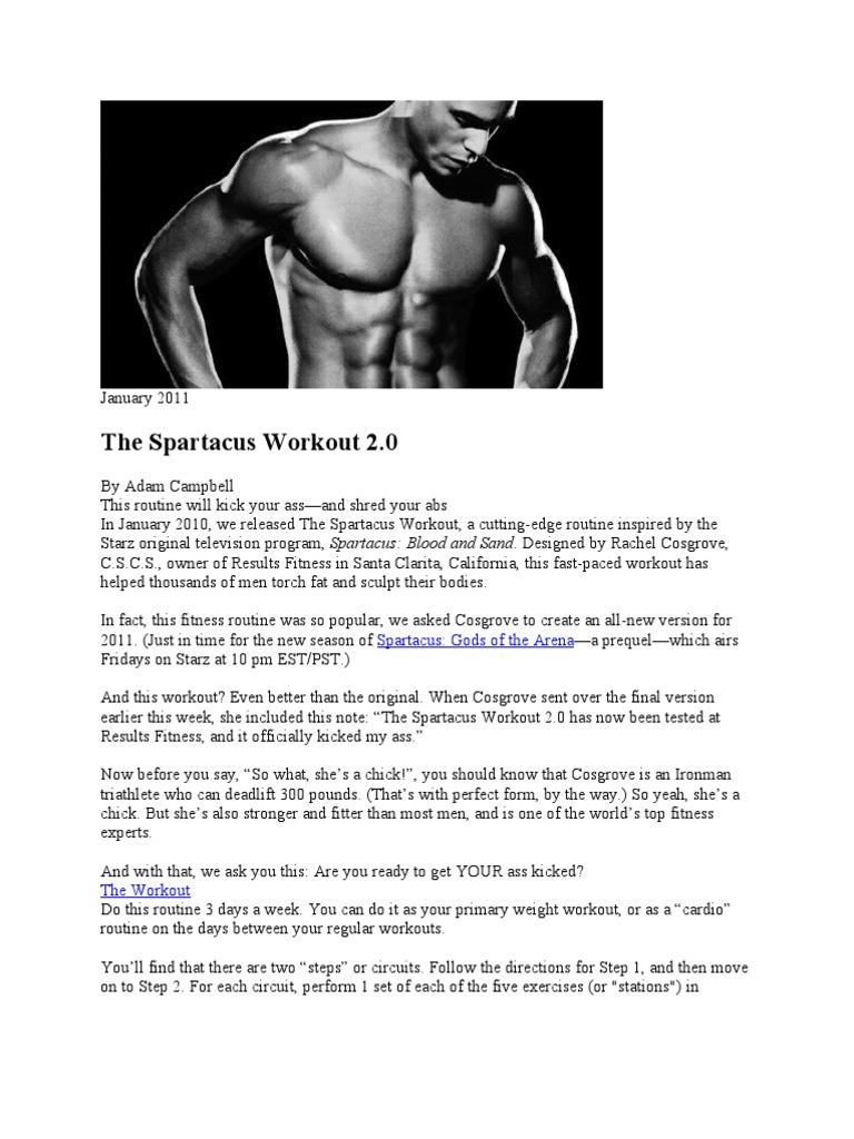 The Spartacus Workout 2.0 | Human Anatomy | Weightlifting