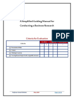 A Simplified Guiding Manual For Conducting A Business Research
