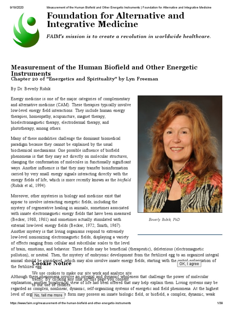 Measurement of The Human Biofield and Other Energetic Instruments ...