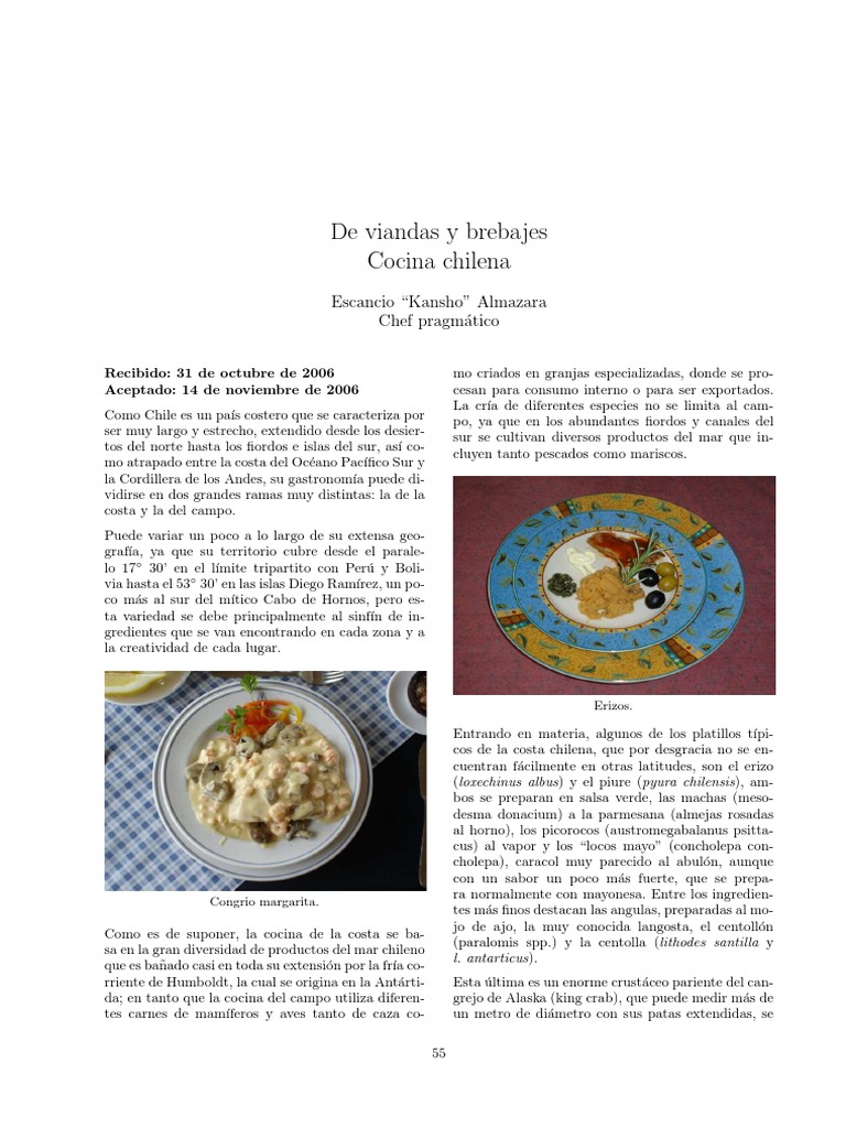 Cocina Chile v2 | PDF | Mariscos | Cocina de las Americas