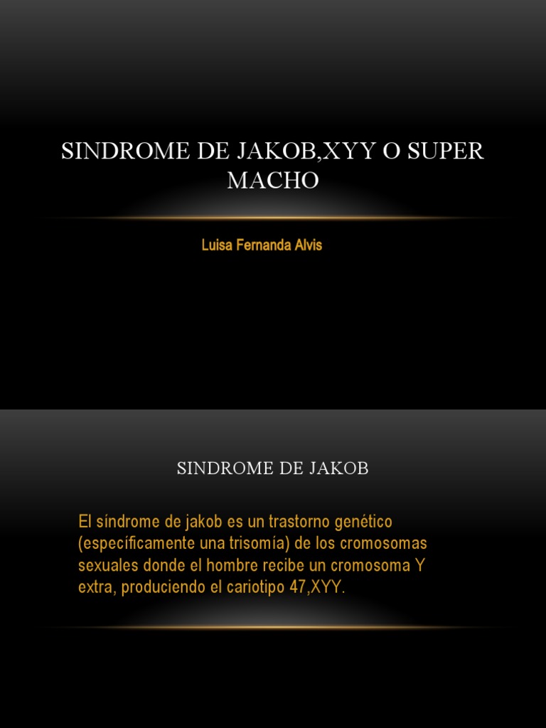 Sindrome de Jakob, Xyy o Super Macho | PDF