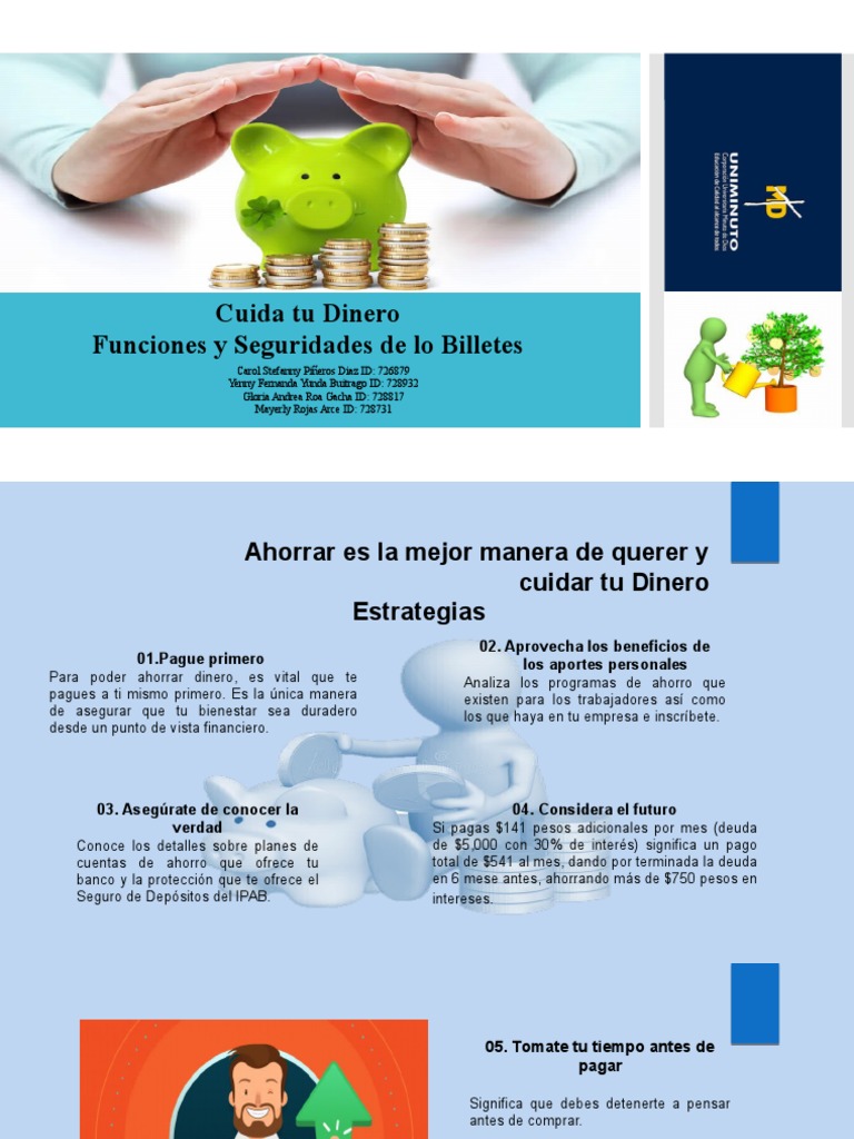 Diapositivas Macro Seguridad y Manejo Del Dinero | PDF | Tarjeta de ...