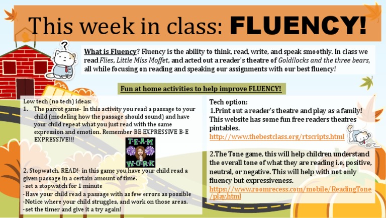 Fun Activities to Improve Fluency | PDF