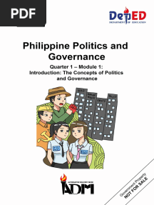 Signed Off - Philippine Politics11 - q1 - m1 - Introduction The Concepts of Politics and Governance - v3 PDF