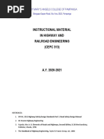 Unit 7 - Geometric Design For Highway and Railways (Alignments)