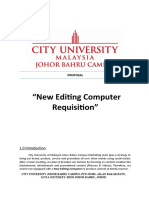 "New Editing Computer Requisition": Proposal