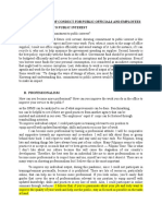 Lesson 1: The Norms of Conduct For Public Officials and Employees A. Commitment To Public Interest