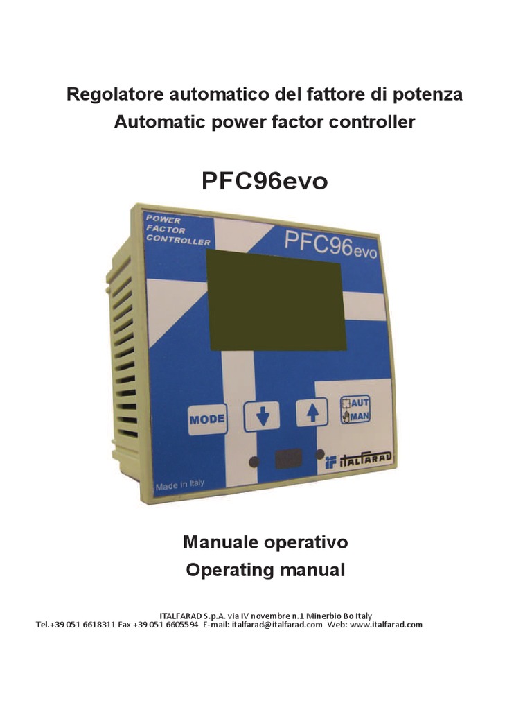 Optimizing Power Factor Control An Operating Manual for the PFC96evo