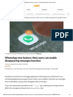 WhatsApp new feature_ Now users can enable disappearing messages function