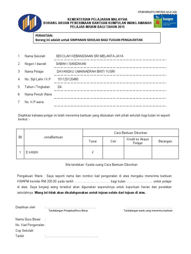 Boran Akuan Terima Kwapm Share Pdf