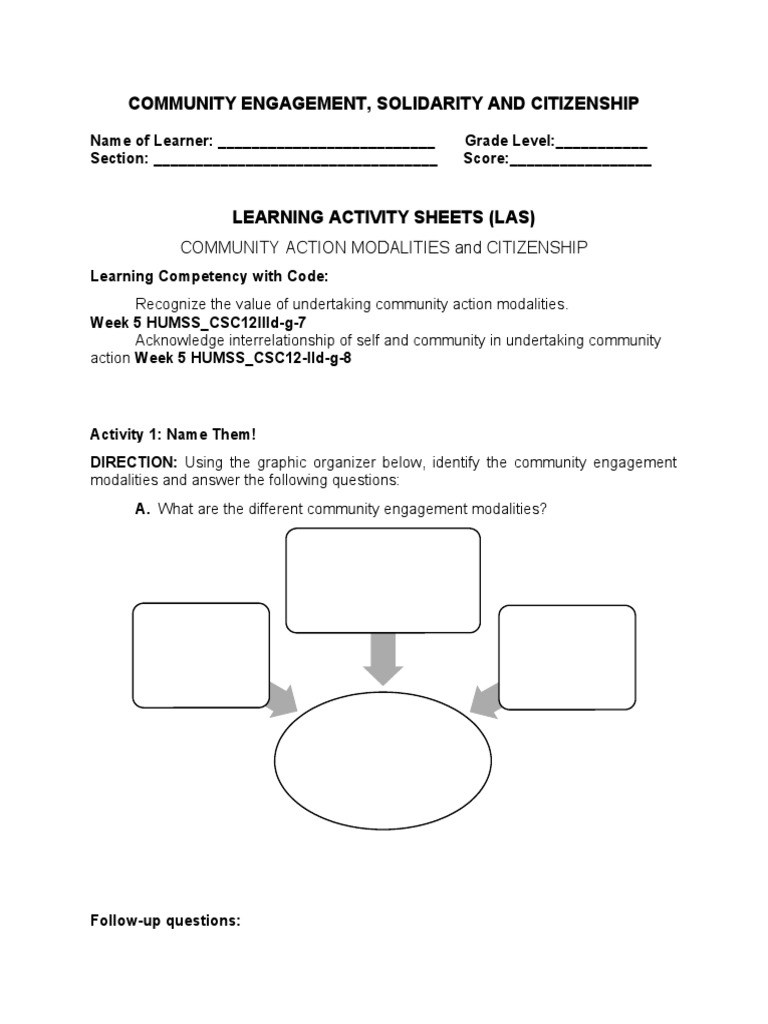 Community Engagement and Citizenship Activities | PDF | Psychological ...
