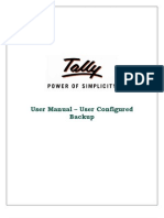 User Manual - User Configured Backup