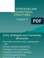 Entry Strategies and Organizational Structures