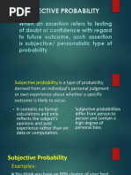 Types Probability