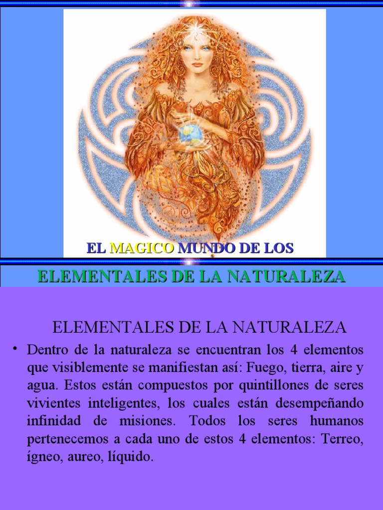 Elementales de la Naturaleza: Tipos y Características | PDF | Hadas ...