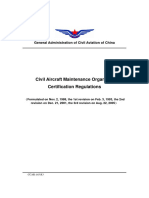 Civil Aircraft Maintenance Organization Certification Regulations