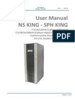 User Manual Ns King - SPH King: 7.5/10/12kVA (1-Phase In/Output) 7.5/10/15/20kVA (3-Phase Input/1-Phase Output)