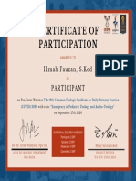 Certificate of Participation: Ikmah Fauzan, S.Ked Participant