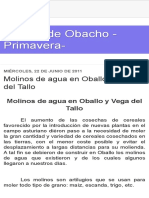 El Blog de Obacho - Primavera - Molinos de Agua en Oballo y Vega Del Tallo