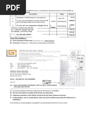 Quotation Geolab Pdf