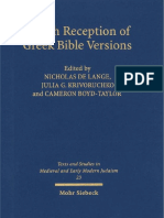 Jewish Reception of Greek Bible Versions (N. de Lange - J. G. Krivoruchko) PDF