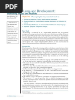 Speech and Language Development Monitoring Process and Problems PDF