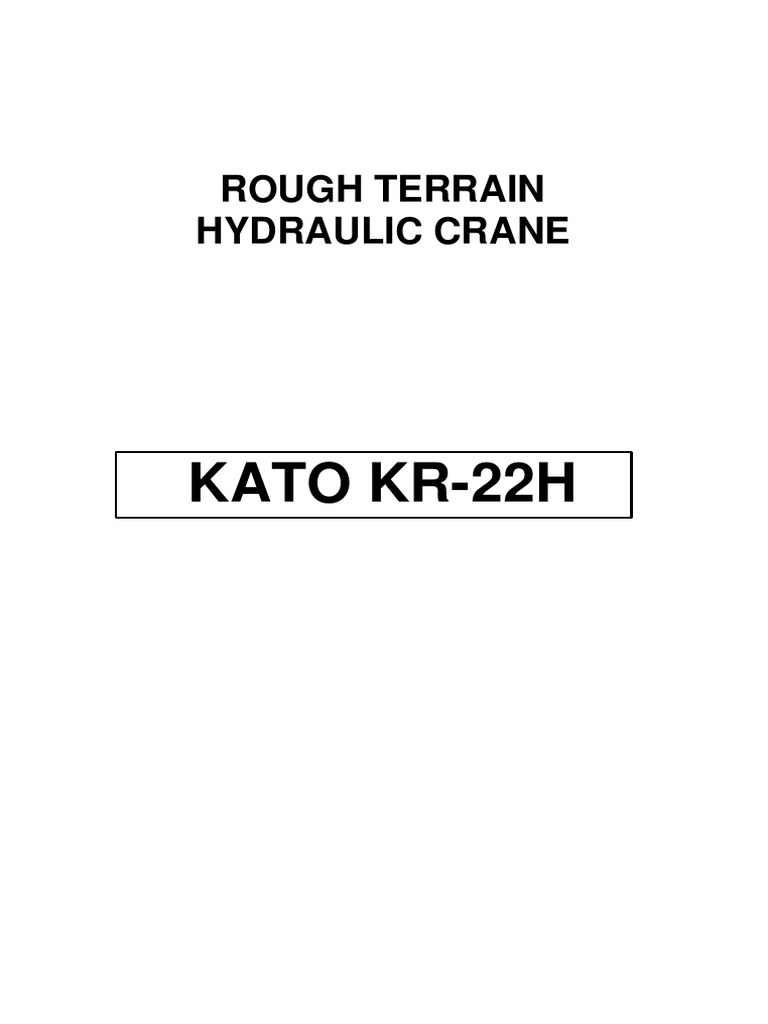 Kato 22 Load Chart 30058 PDF | PDF | Crane (Machine) | Steering