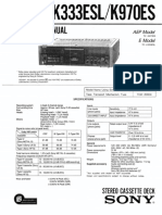 Sony TCK-333-ESL Service Manual