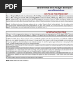 Safal Niveshak Stock Analysis Excel Version 5 0 PDF Equity (Finance