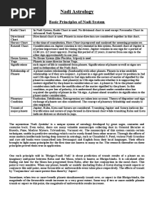 Nadi Astrology: Basic Principles of Nadi System