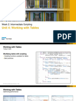 Unit 4: Working With Tables: Week 2: Intermediate Scripting