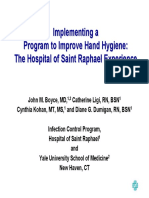 Implementing A Program To Improve Hand Hygiene: The Hospital of Saint Raphael Experience