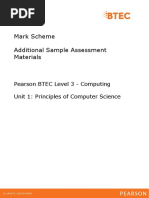 Additional Sample Assessment Material Unit 1 Principles of Computer Science Mark Scheme PDF