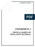 Experiment 3: Critical Radius of Insulating Material