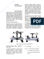 Descrierea instalaţiei etalon Manometrului cu piston şi greutaţi МП