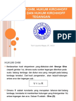 HUKUM OHM, HUKUM KIRCHHOFF ARUS DAN HUKUM KIRCHOFF TEGANGAN (Minggu 3).pptx