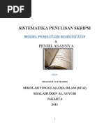 Download Penjelasan Sistematika Penulisan Skripsi Model Penelitian Kuantitatif _3 by DrsHMohYakubMMPd SN48255918 doc pdf