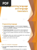 3 Computer Languages and Translators