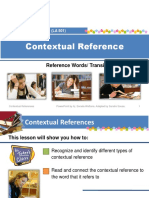 Contextual Reference: Reference Words/ Transitional Markers