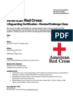 Lifeguarding Re-Cert Flyer